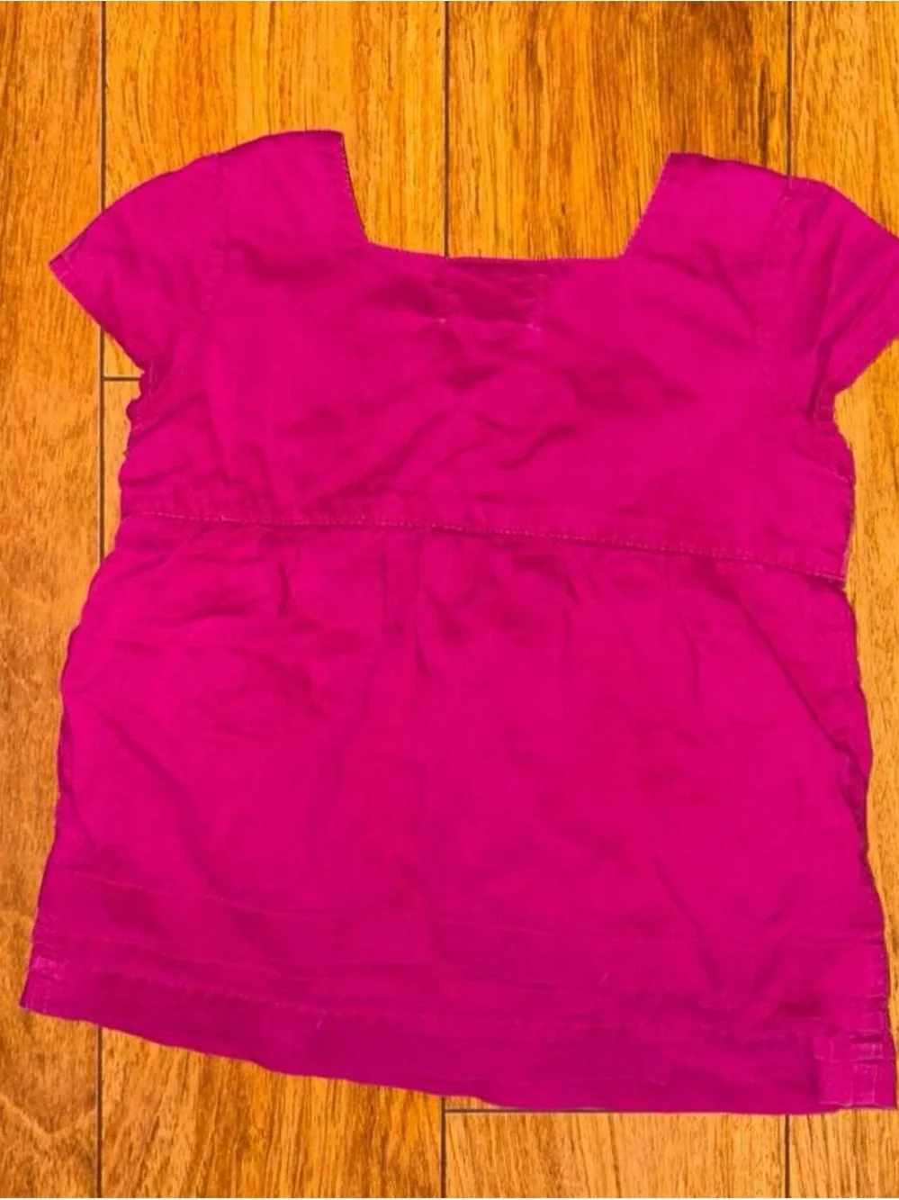 Pink Y2K babydoll henley blouse with lace trim